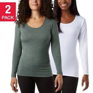 32 Degrees Women's Heat Tee, 2-pack NEW